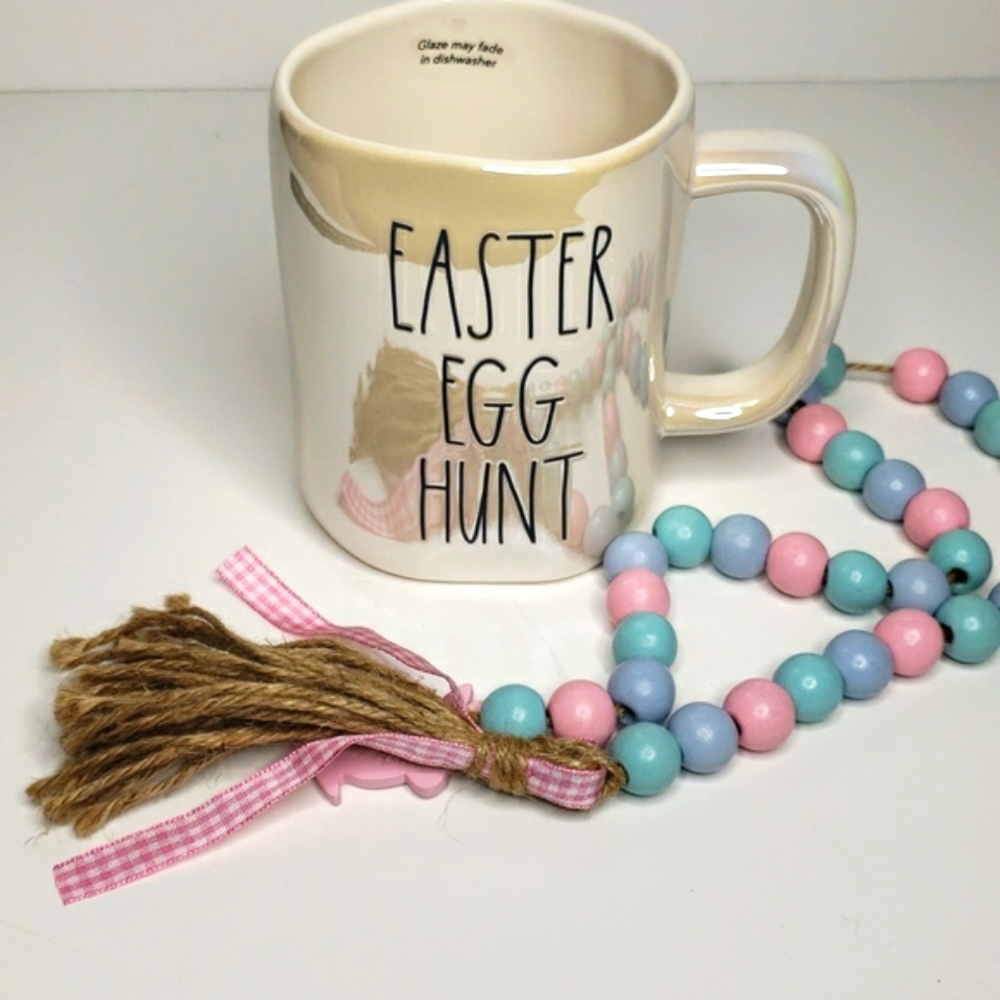 🆕️Rae Dunn by Magenta Iridescent EASTER EGG HUNT Coffee Mug/Cup